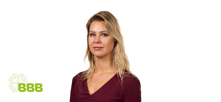 Portrait of Wiersma with logo BBB.