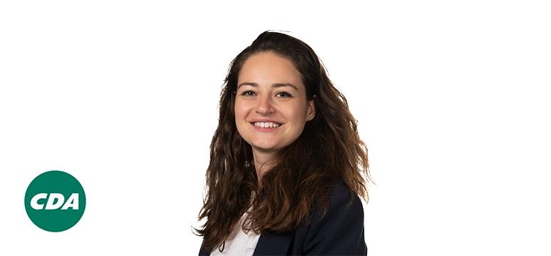 Portrait of Straatman with logo CDA.