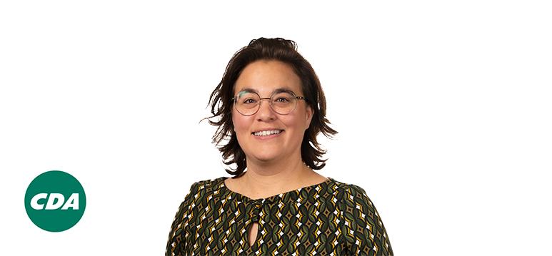 Portrait of Tijmstra with logo CDA.