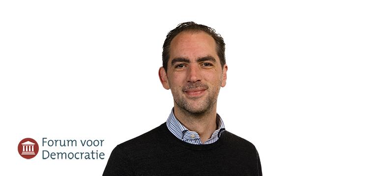 Portrait of van Duijvenvoorde with logo FvD.