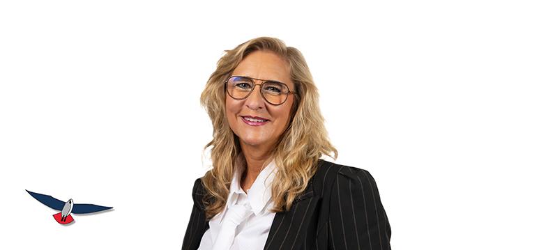 Portrait of van Meetelen with logo PVV.