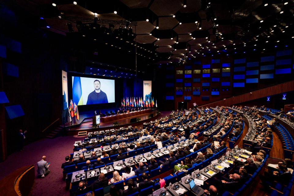 Zelensky during opening OSCE PA