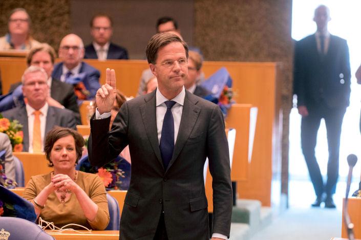Also prime minister Mark Rutte was sworn in as MP. The old Cabinet has resigned, and the formation of a new Cabinet is under negotiation.