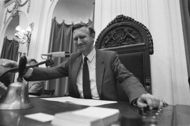 Former President of the House, Dick Dolman, in 1982. 