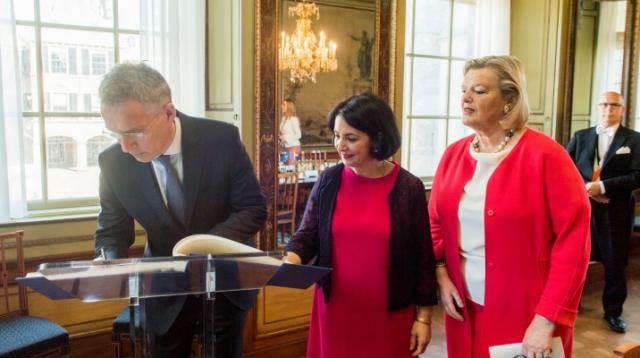 Stoltenberg and the presidents of both chambers