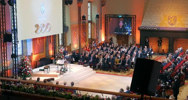 Anouchka van Miltenburg, Speaker of the House of Representatives of the States General, adresses the special joint meeting of the States-General